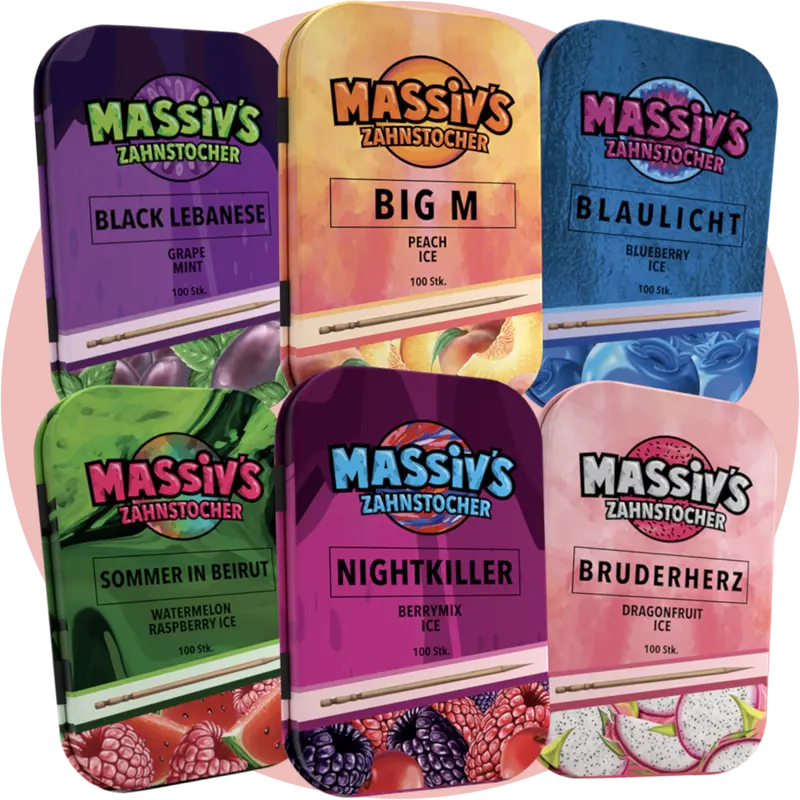 Massiv Zahnstocher Bundle Six-Mix