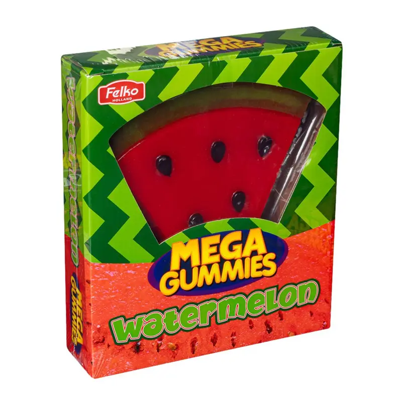 Mega Gummies Watermelon, gummiartige Süßigkeit in Form einer Wassermelone von 600g