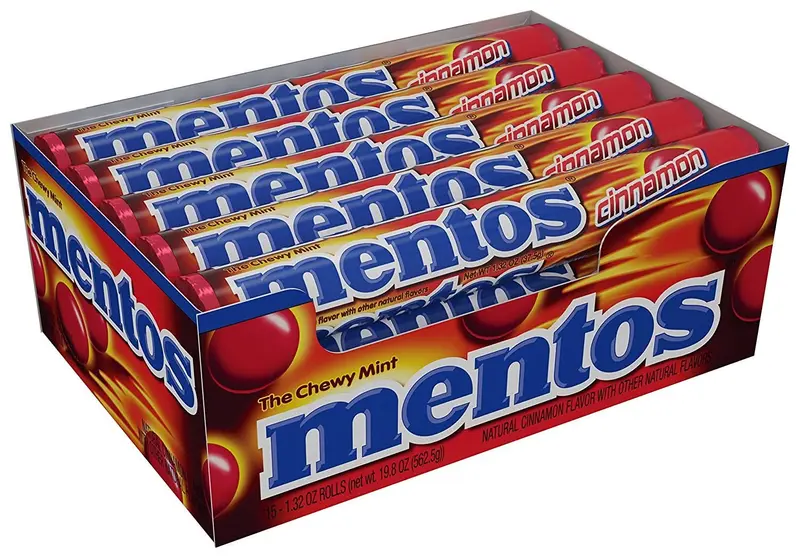 Mentos Cinnamon Zimt Kaubonbons - 15 Rollen