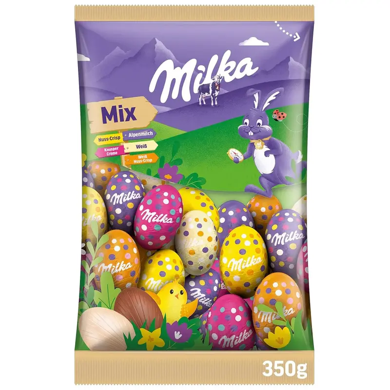 Milka Eier Mix Osterschokolade 350g
