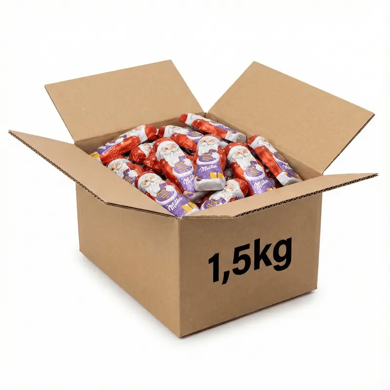 Milka Mini Weihnachtsmänner im Bulk-Karton – ca. 160 Stück (1,5 kg)