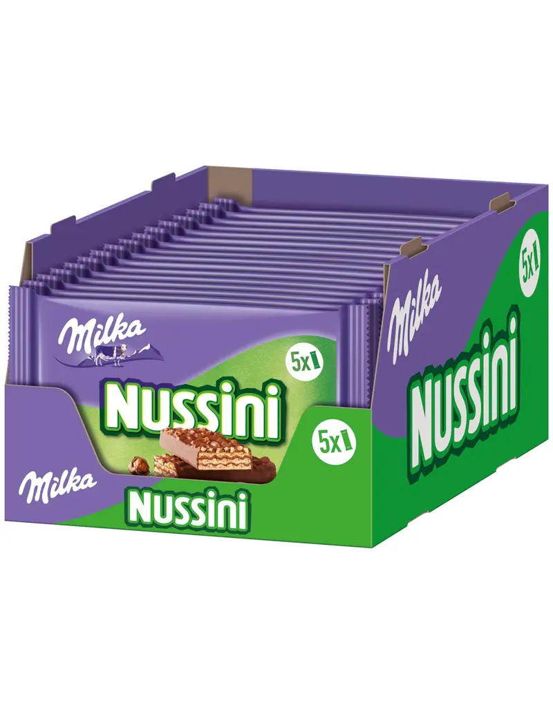 Milka Nussini Waffelriegel 5 x 31,5g x16 MHD
