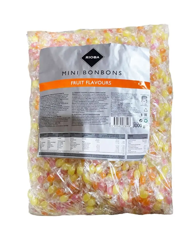 Mini Bonbons als Wurfmaterial, für Kindergeburtstag und Büro, 1er Pack (1 x 3kg)