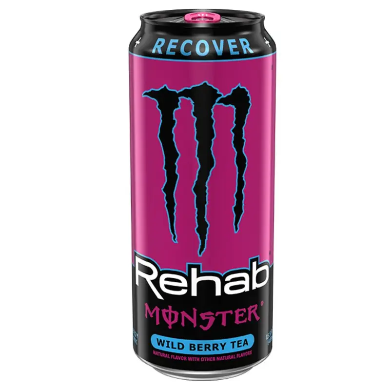 Monster Energy Rehab Wild Berry Tea, energy drink mit dem Geschmack von roten Früchtetee von 458ml
