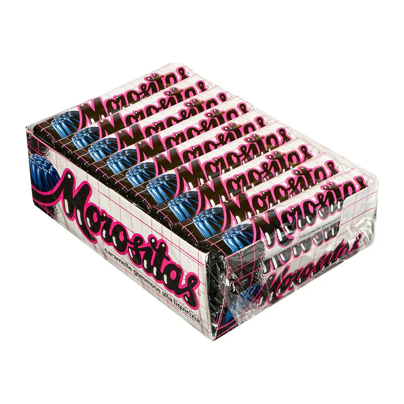 Morositas Lakritz, Gummibonbons mit Lakritzgeschmack 34g (Packung mit 24)