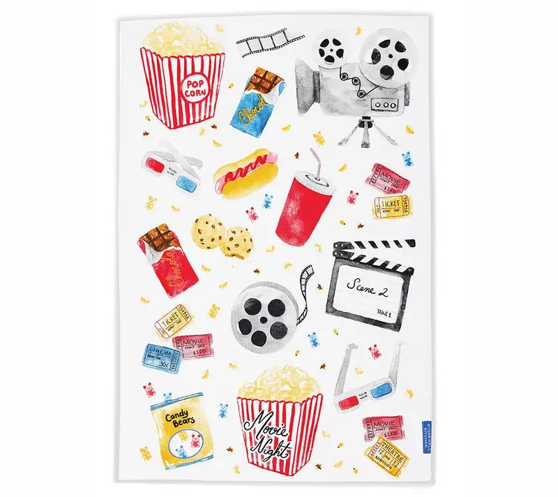 Movie Night Geschirrtuch von Stonewall Kitchen (100 % Baumwolle)
