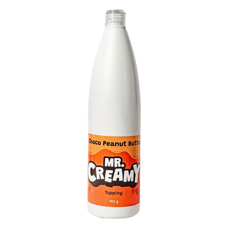 Mr. Creamy Choco Peanut Butter Topping, Erdnuss- und Haselnuss-Topping 900g