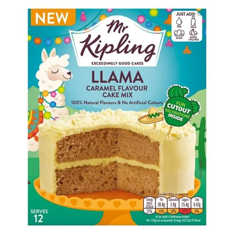Mr Kipling Llama Karamellgeschmack Kuchenmischung, Karamellkuchenmischung 400g