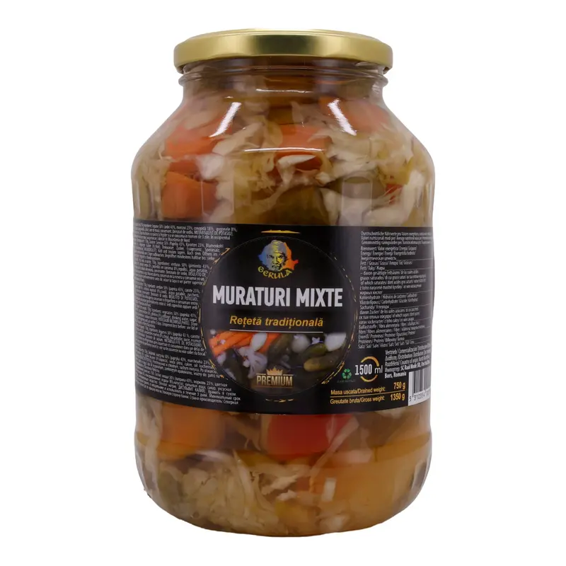 Muraturi Mixte Gerula | Traditionelle Gemüsemischung | Eingelegt nach rumänischer Art | 1350 g