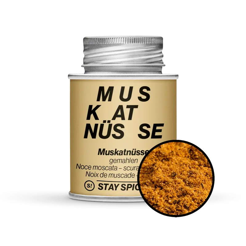Muskatnüsse dunkel gemahlen