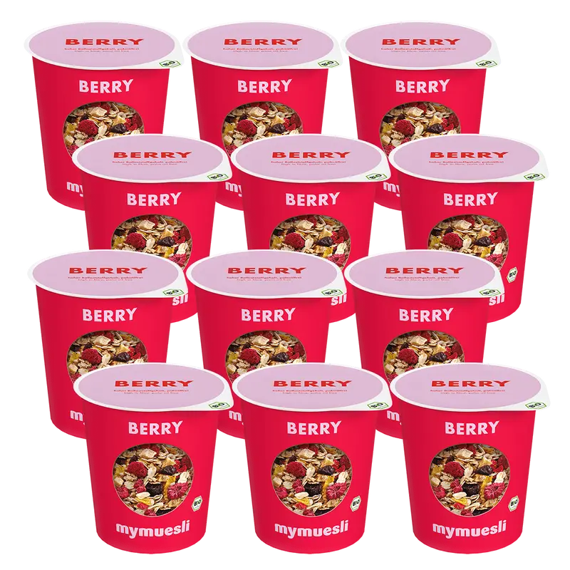 mymuesli Portionsbecher Berry 12er Pack