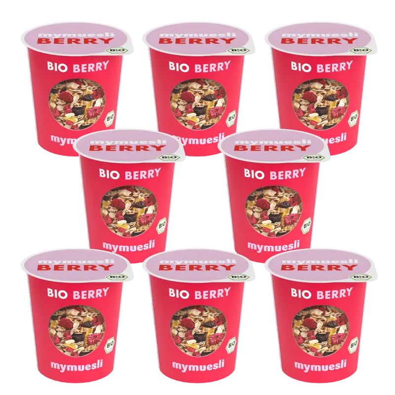 mymuesli Portionsbecher Berry 8er Pack