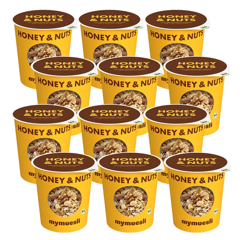 mymuesli Portionsbecher Honey Nuts 12er Pack
