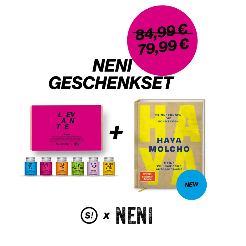 NENI LEVANTE | 6er Gewürzbox + „ERINNERUNGEN, die schmecken“ Kochbuch