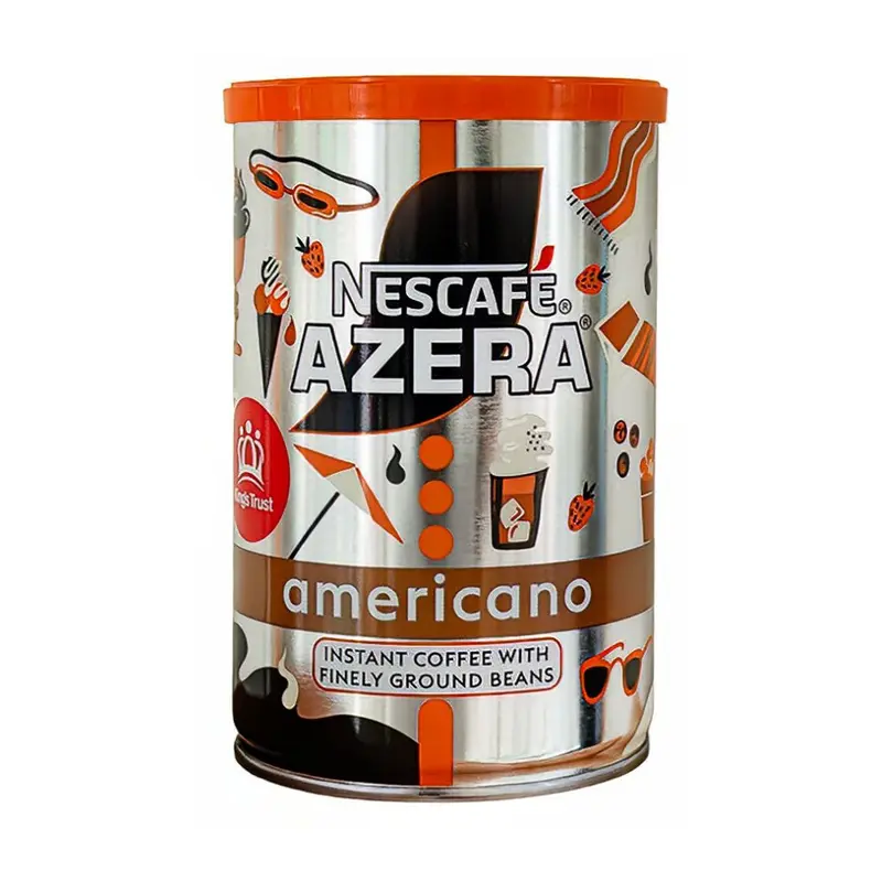 Nescafe Azera Americano, löslicher Kaffee mit fein gemahlenem geröstetem Kaffee aus 90g