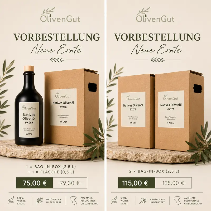 Neue Ernte Olivenöl | 3 Liter Vorteilspaket