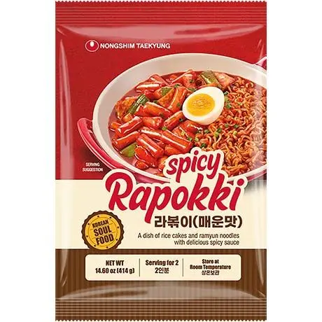 NONG SHIM Tteokbokki mit Ramyun Spicy Rapokki 414g