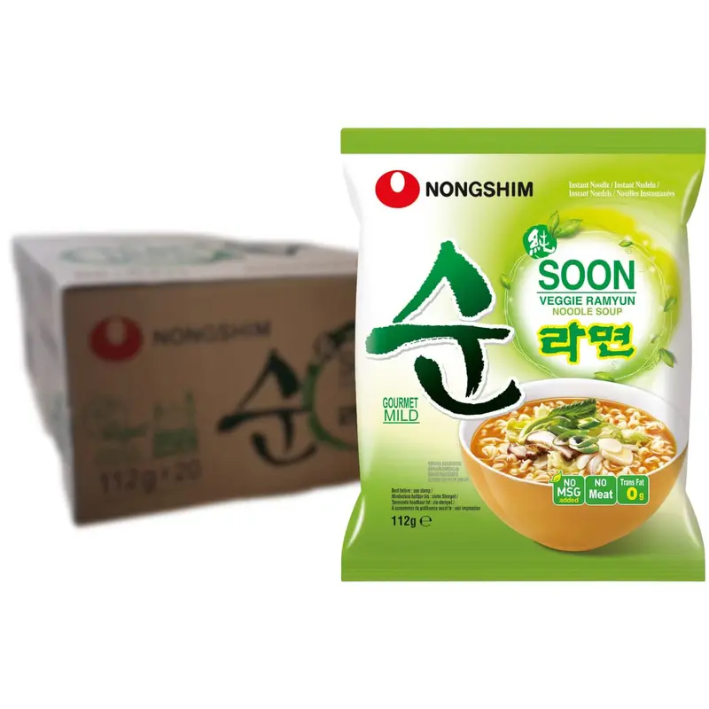 NongShim Instantnudeln Soon Veggie Ramyun mild 20x112g