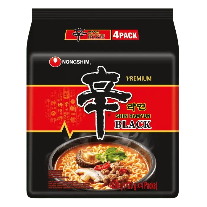NONGSHIM Shin Ramyun Black Scharfe Premium Instant Nudeln 4x130g