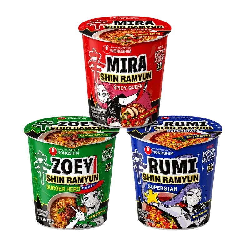NONGSHIM Shin Ramyun Demon Hunters Cup Mix 3x68 g Limited Edition
