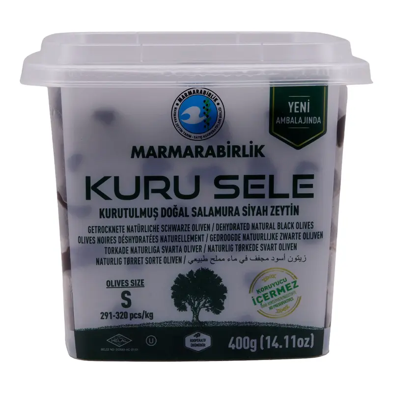 Oliven Marmarabirlik | Kuru Sele S | Getrocknet, schwarz, traditionell | 400g