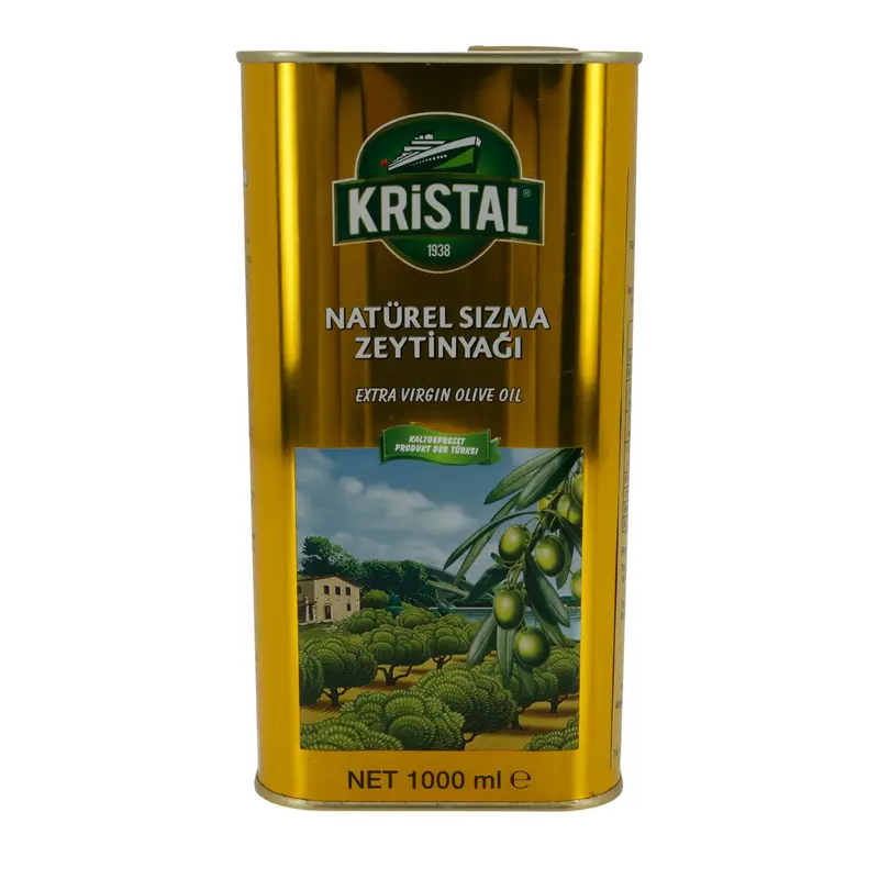 Olivenöl Kristal | Extra Virgin Öl | Kaltgepresst, aus der Türkei | 1000 ml
