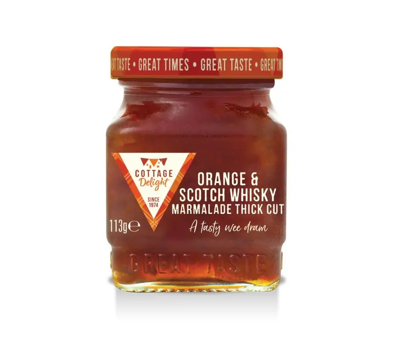 Orange & Scotch Whisky Cut Marmelade von Cottage Delight (113 g Glas)