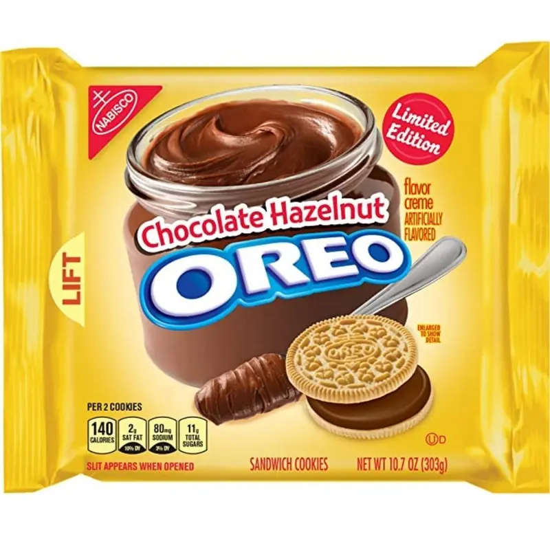 Oreo Chocolate Hazelnut, Schokoladen- und Haselnusskekse mit 303g
