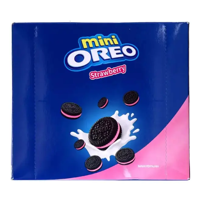 OREO Mini-Schokoladen-Sandwich-Kekse – Erdbeergeschmack (10 Packs) 200g