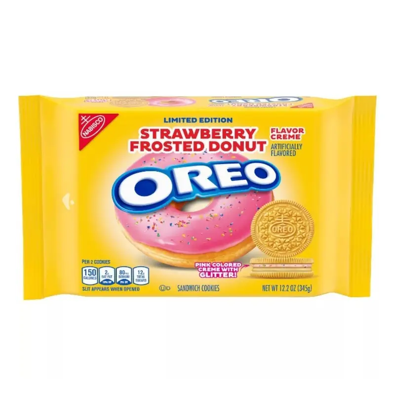 Oreo Strawberry Frosted Donut Limited Edition, Kekse mit Erdbeercreme