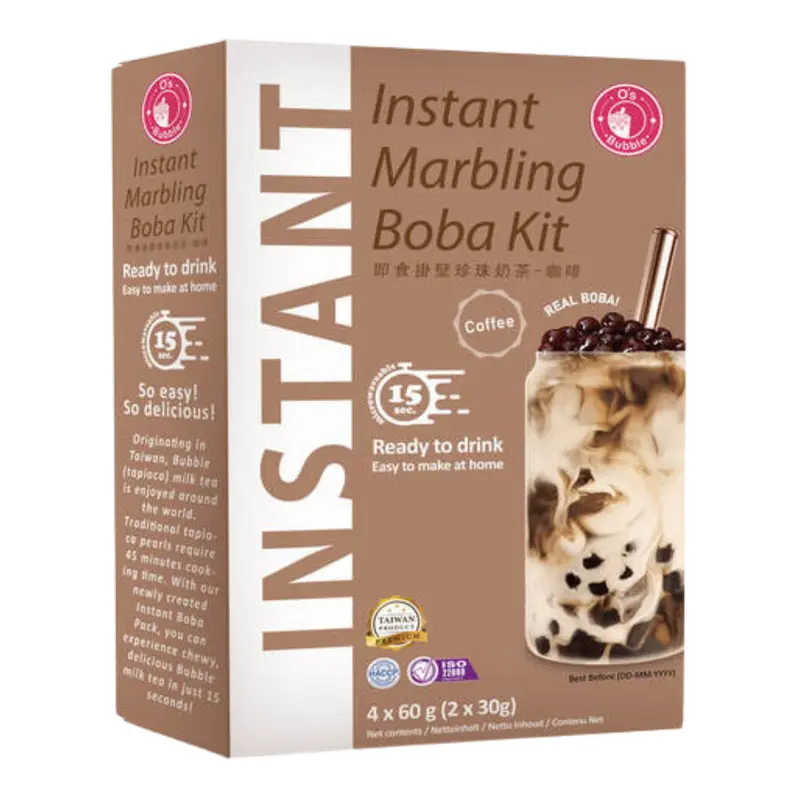 O's Bubble Instant Boba Kit Kaffee 240g (4x60g)
