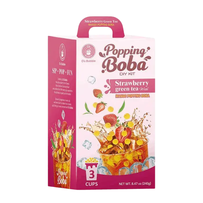 O'S BUBBLE Popping Boba Erdbeere Mango 240g