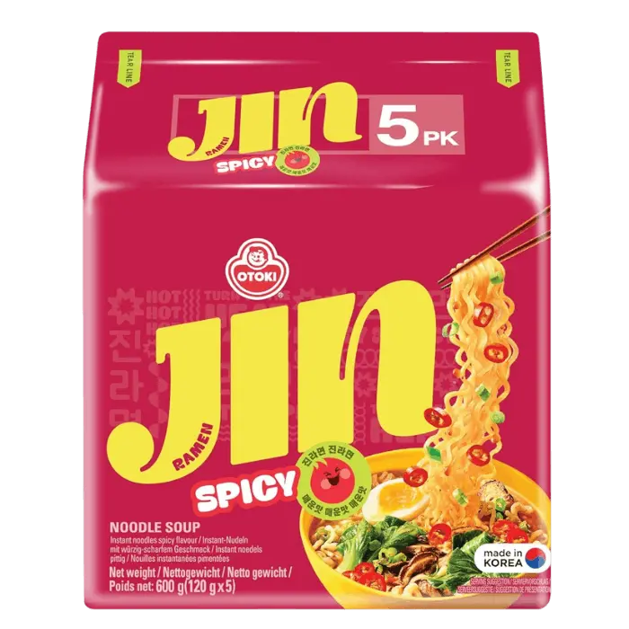 OTTOGI JIN Ramen Spicy Big Bag (120gx5)