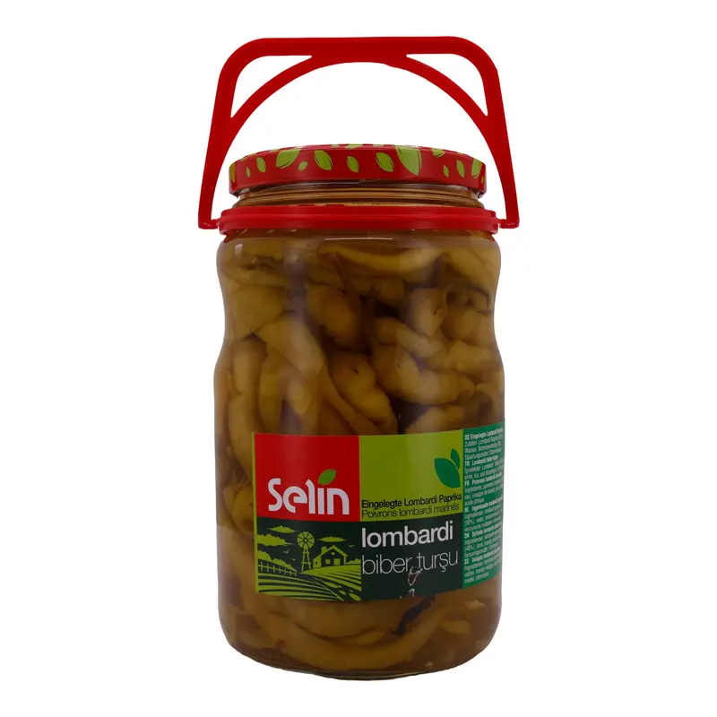Paprika Selin | Lombardi | Eingelegte grüne Paprika | 1400g