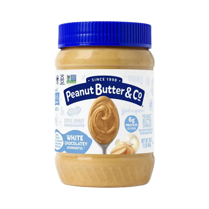 Peanut Butter & Co. White Chocolate Wonderful, weißer Schokoladenaufstrich und Erdnussbutter in 454g
