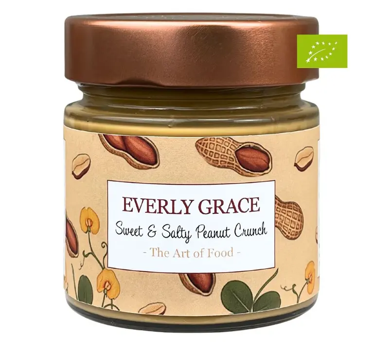 Peanut Butter Sweet & Salty von Everly Grace - Crunchy Erdnussbutter ohne Palmöl