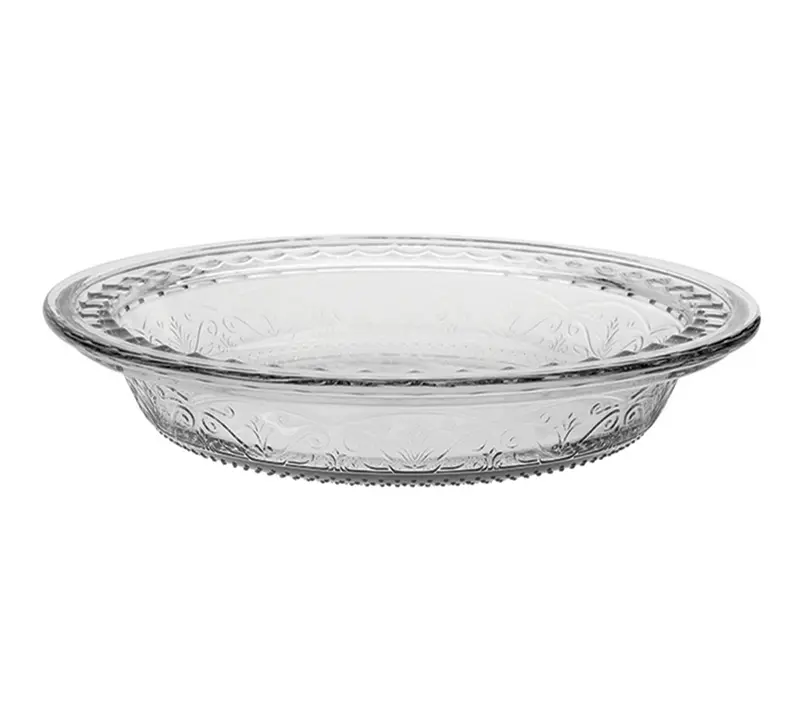 Pie Plate-Glass Fluted Edge Decorated von Anchor Hocking