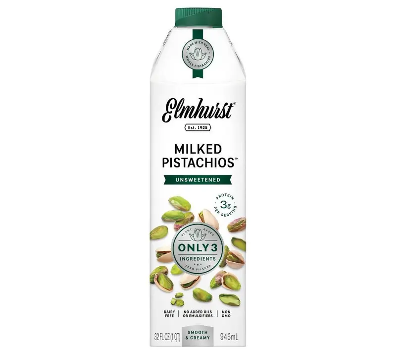 Pistachio Unsweetened Milk von Elmhurst - Pistachios Drink (946 ml - ungesüßt)