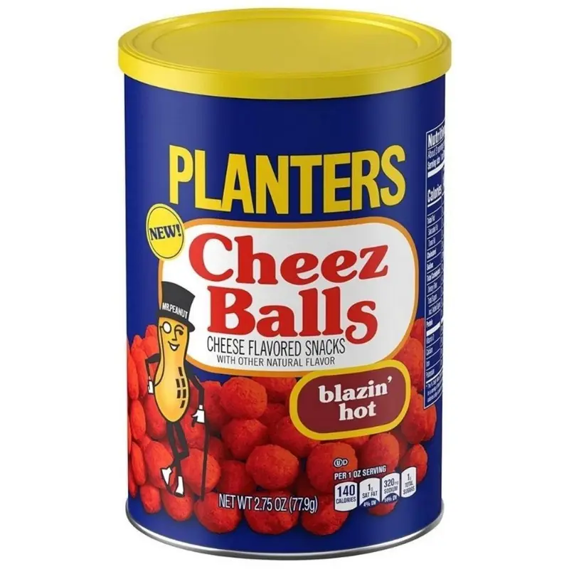 Planters Cheez Balls Blazin'Hot, snack mit Käse und Paprika, 77,9g