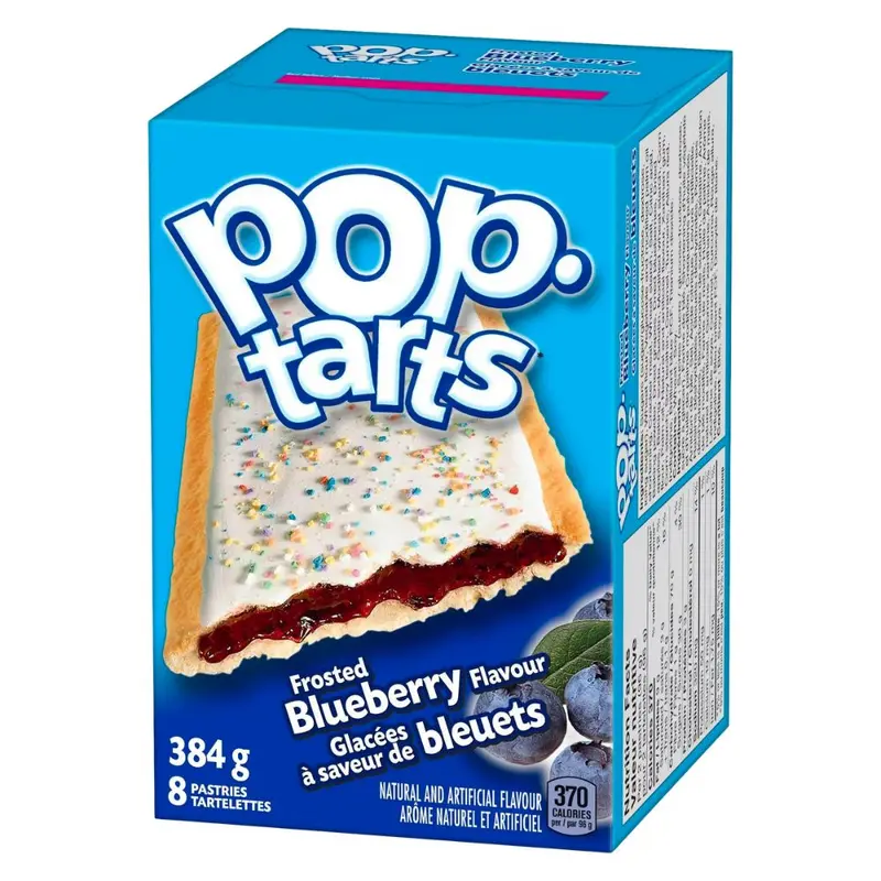 Pop Tarts Frosted Blueberry, Kekse gefüllt mit Blaubeercreme, 384g