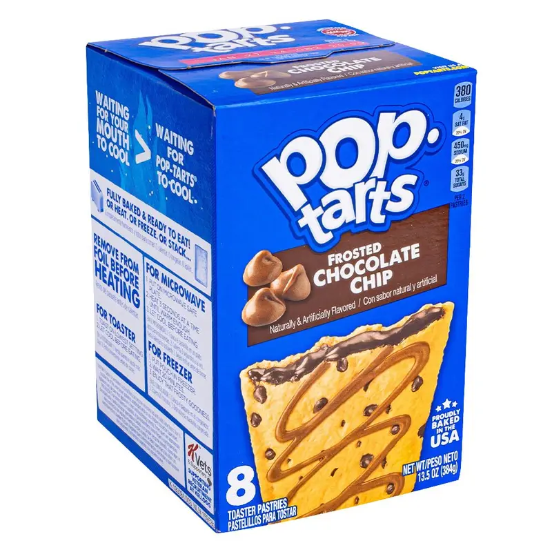 Pop Tarts Frosted Chocolate Chip, mit Schokolade gefüllte Kekse 384g