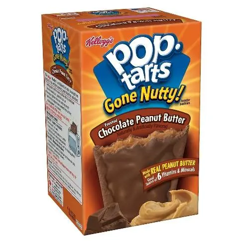 Pop Tarts Gone Nutty Chocolate Peanut Butter, Schokoladenkekse gefüllt mit Erdnussbuttercreme 300g