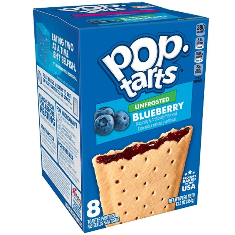 Pop Tarts Unfrosted Blueberry, Blaubeerkekse mit 384g