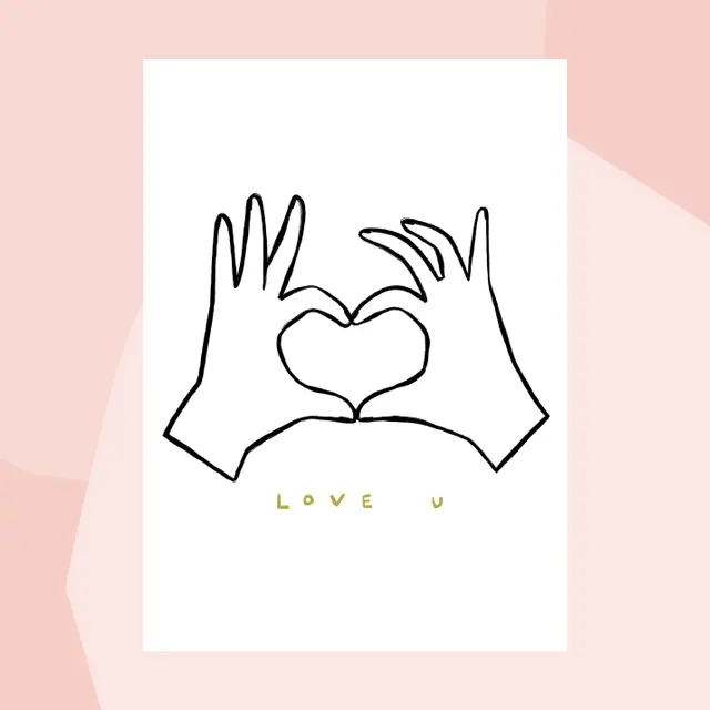 Postkarte Ich liebe Dich