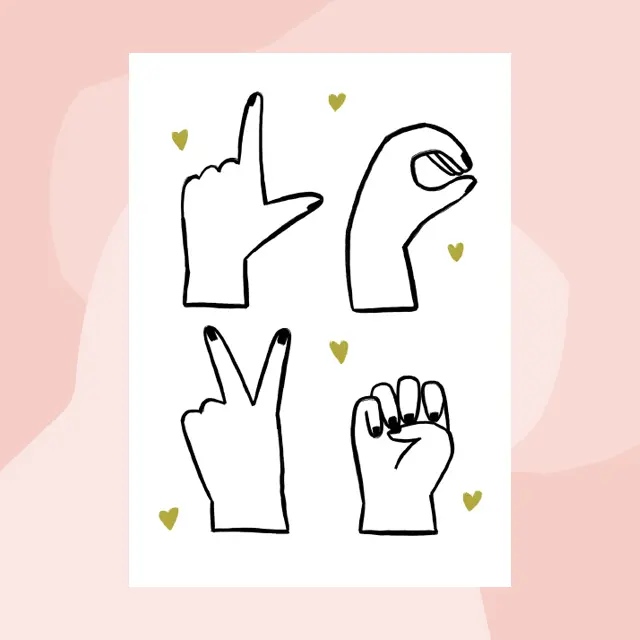 Postkarte L.O.V.E