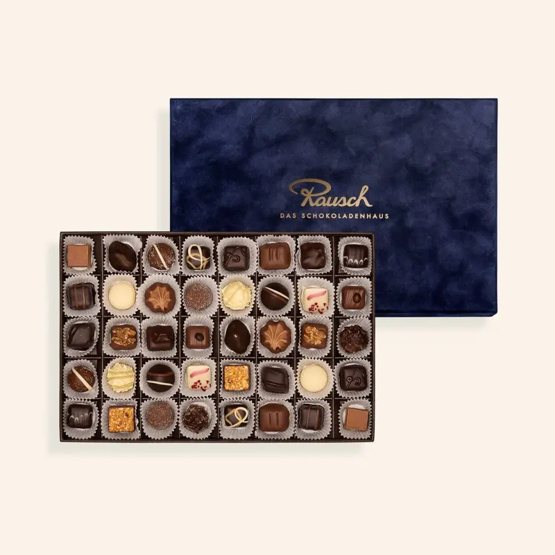 PREMIUM-SCHATULLE SAMT BLAU | 40 St.