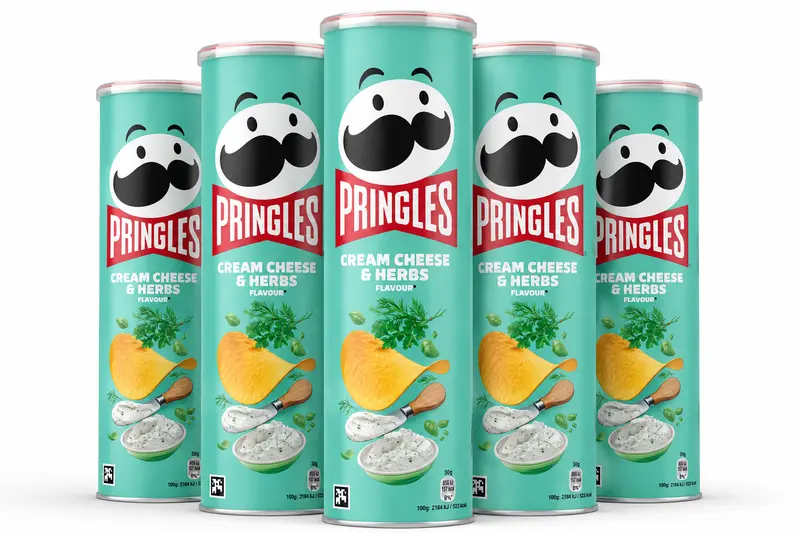 Pringles Cream Cheese & Herbs Chips 5 x 185g