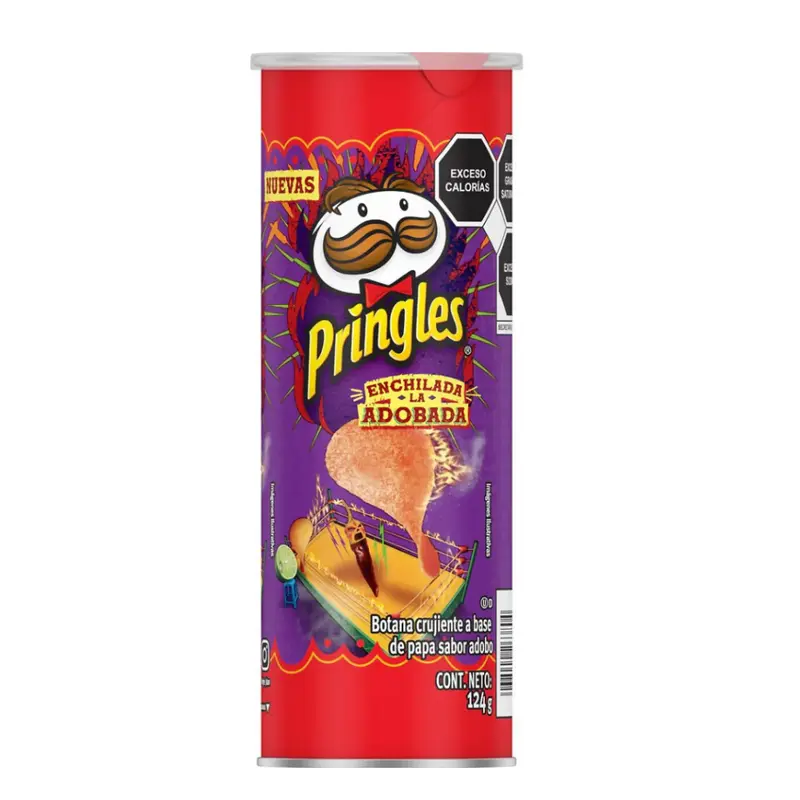 Pringles Enchilada Adobada Mex Edition, scharfe Chips mit Limettengeschmack 124g
