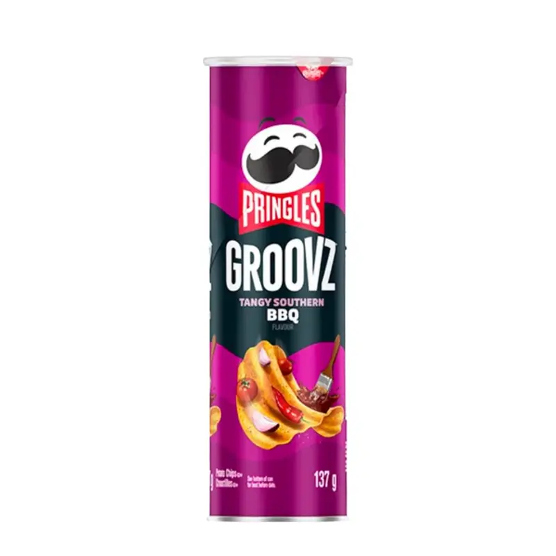 Pringles Groovz Tangy Southern BBQ, würzige Chips mit BBQ-Geschmack, 137g