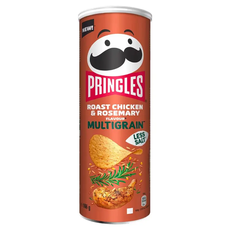 Pringles Multigrain Roast Chicken & Rosemary, Getreidechips mit Huhn- und Rosmaringeschmack, 166g